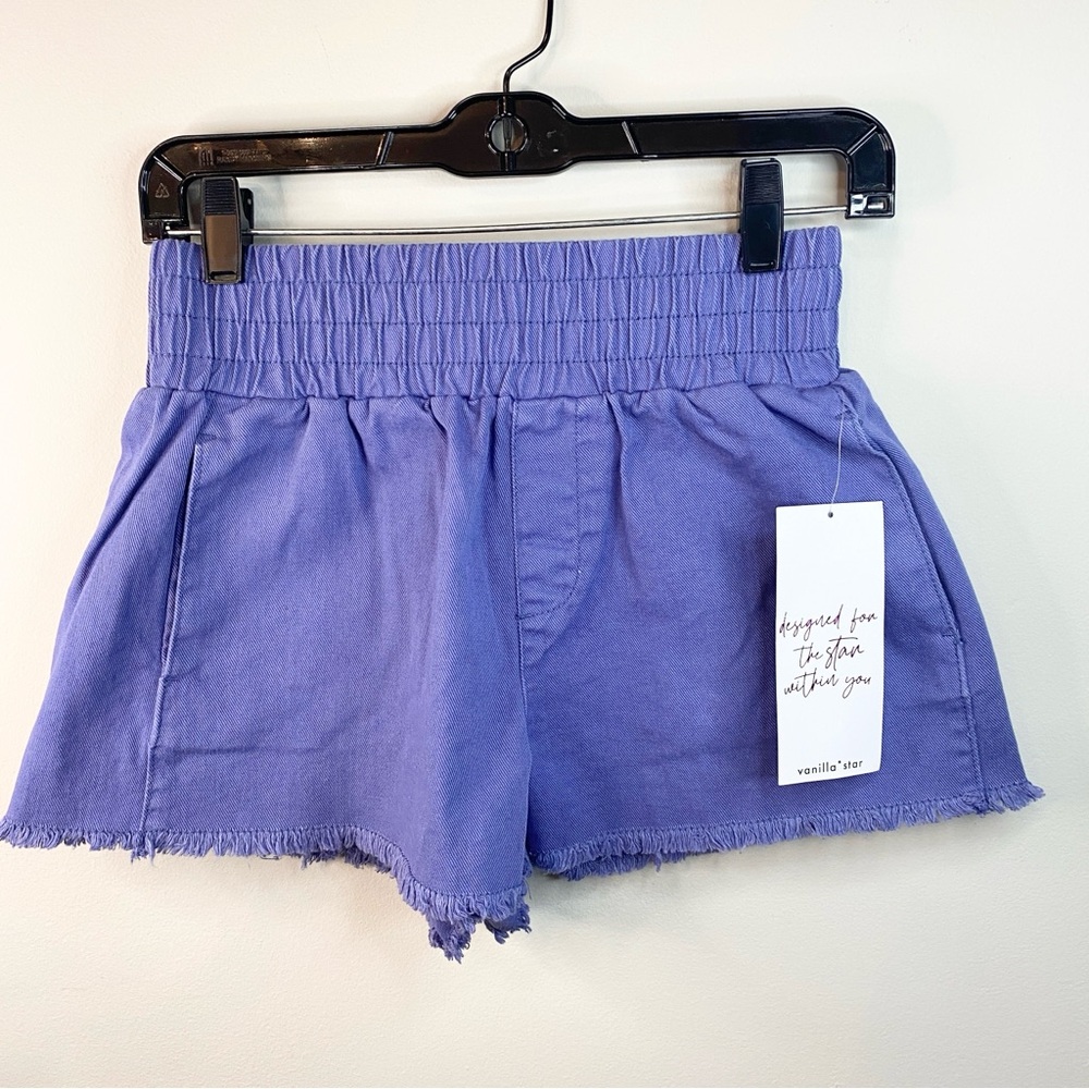 Vanilla Star Easy Short Pull On Purple Blue High NEW Women's Small